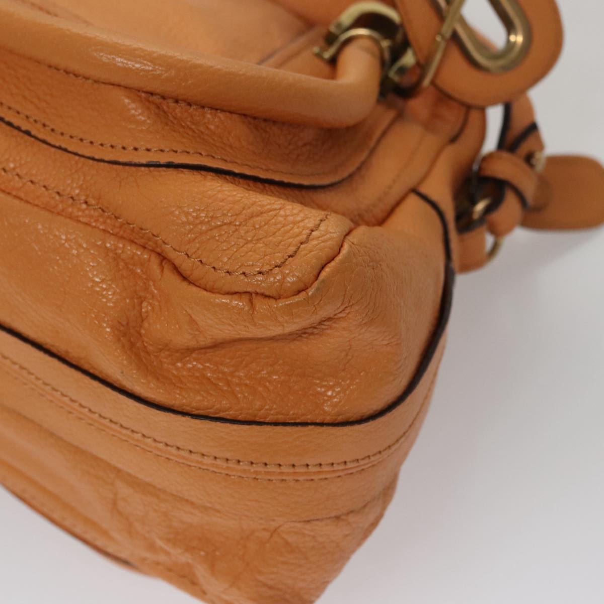Chloe designer handbag leather closeup detail