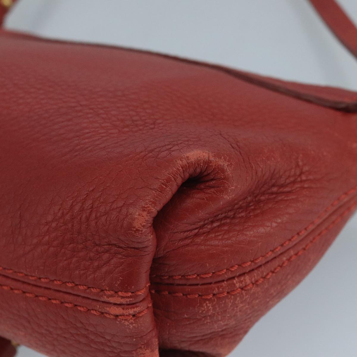 Chloe designer shoulder bag leather closeup detail
