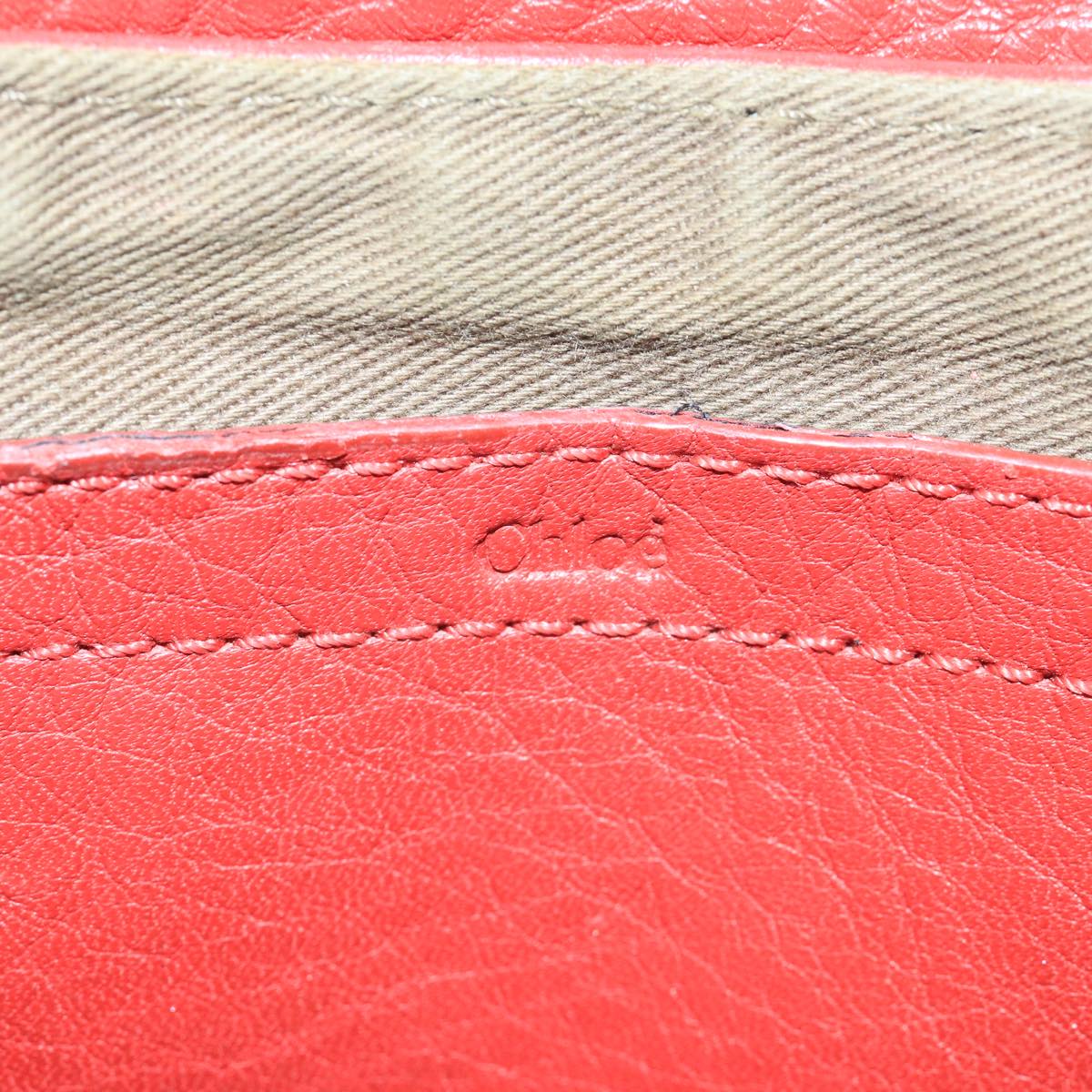 Chloe authentic luxury shoulder bag Red leather craftsmanship