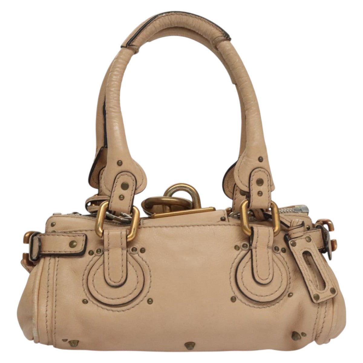 Side view of Chloe handbag Beige premium designer bag