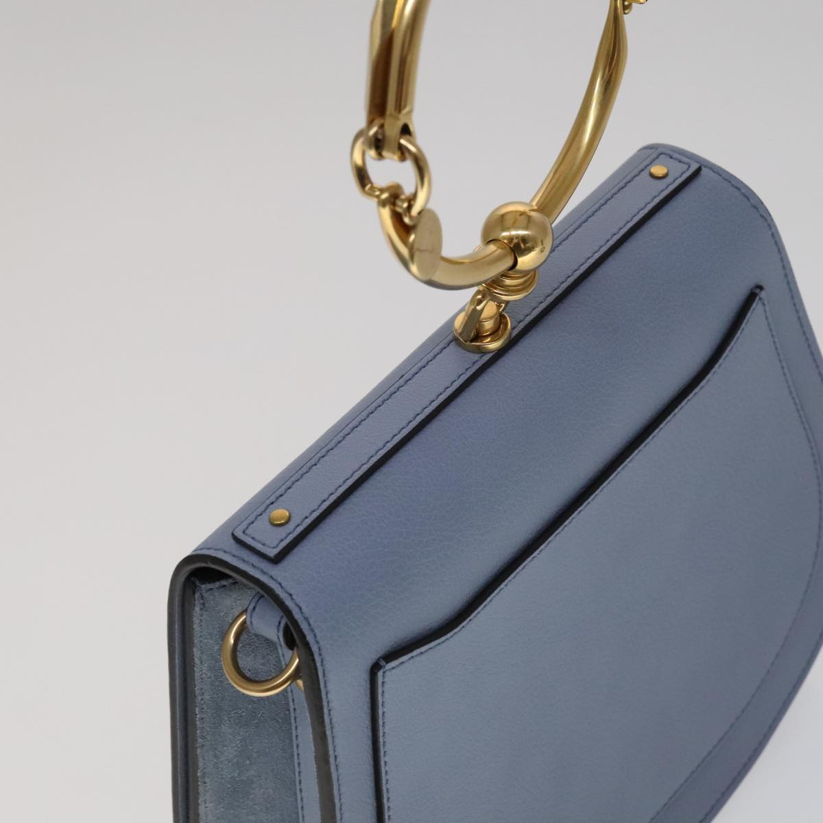 Chloe designer handbag leather closeup detail