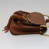 Side view of Chloe shoulder bag Brown premium designer bag