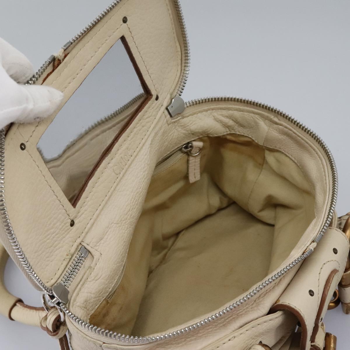 Chloe authentic luxury handbag Beige leather craftsmanship