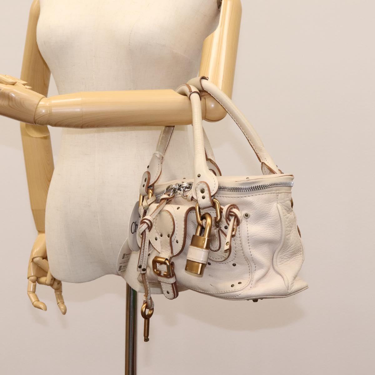 Chloe authentic luxury handbag Beige leather craftsmanship