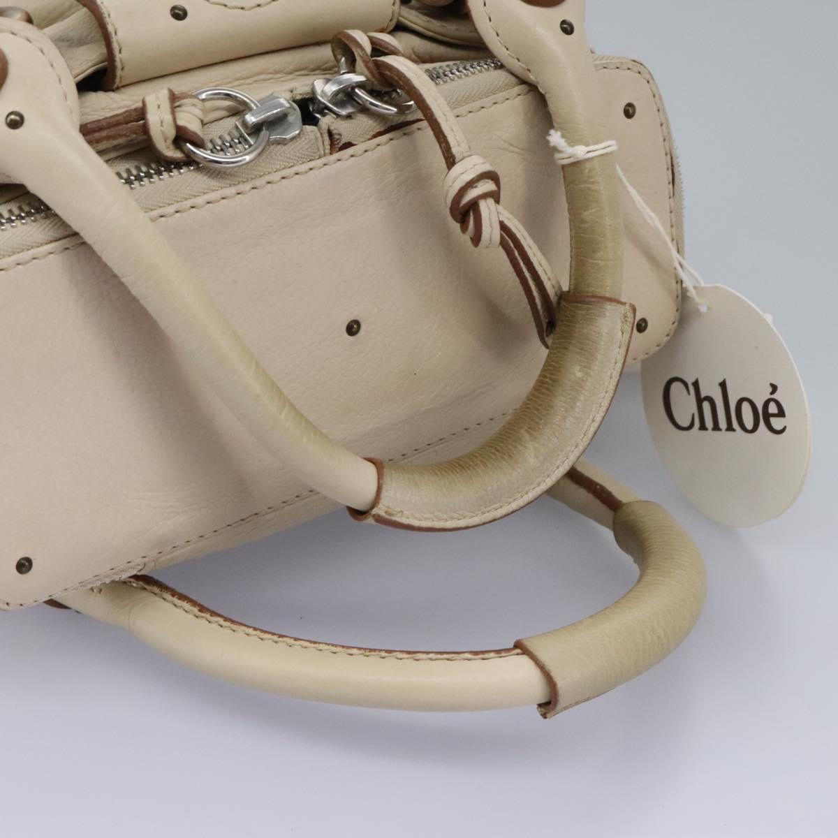 Chloe authentic luxury handbag Beige leather craftsmanship