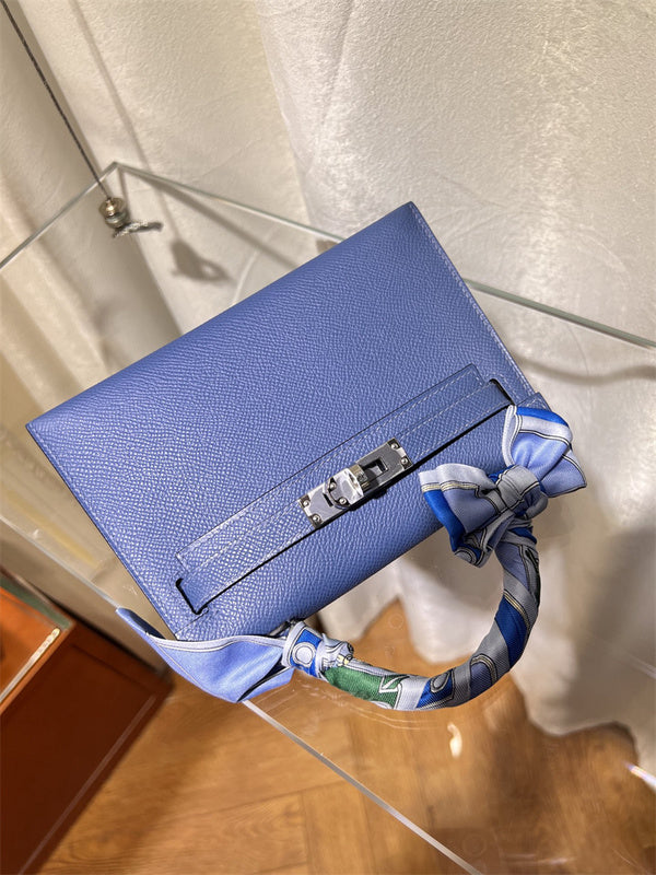 polished shoulder bag detail view showing craftsmanship