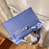  polished shoulder bag detail view showing craftsmanship