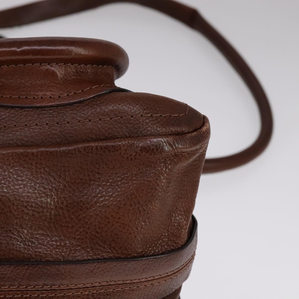 Side view of Chloe handbag Brown premium designer bag