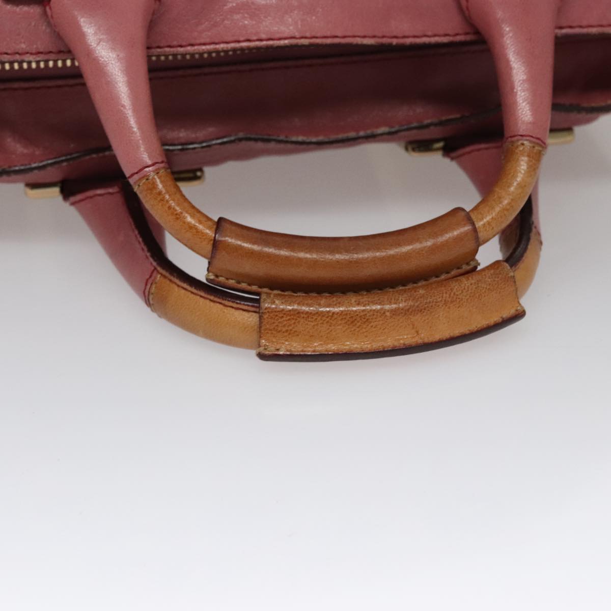 Chloe authentic luxury handbag Pink leather craftsmanship
