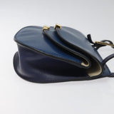 Chloe authentic luxury shoulder bag Blue leather craftsmanship