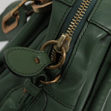 Chloe authentic luxury handbag Green leather craftsmanship