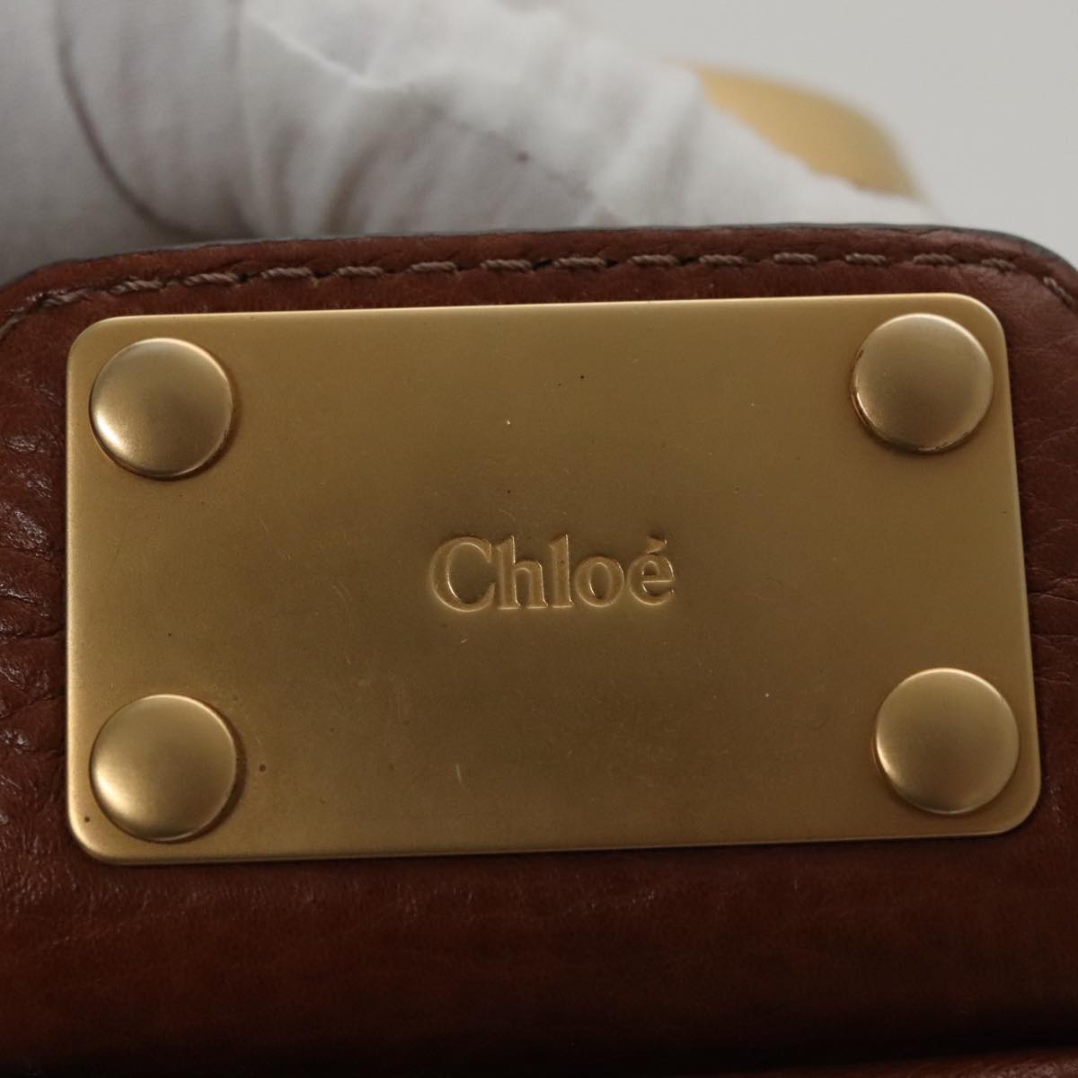 Chloe authentic luxury handbag Brown leather craftsmanship