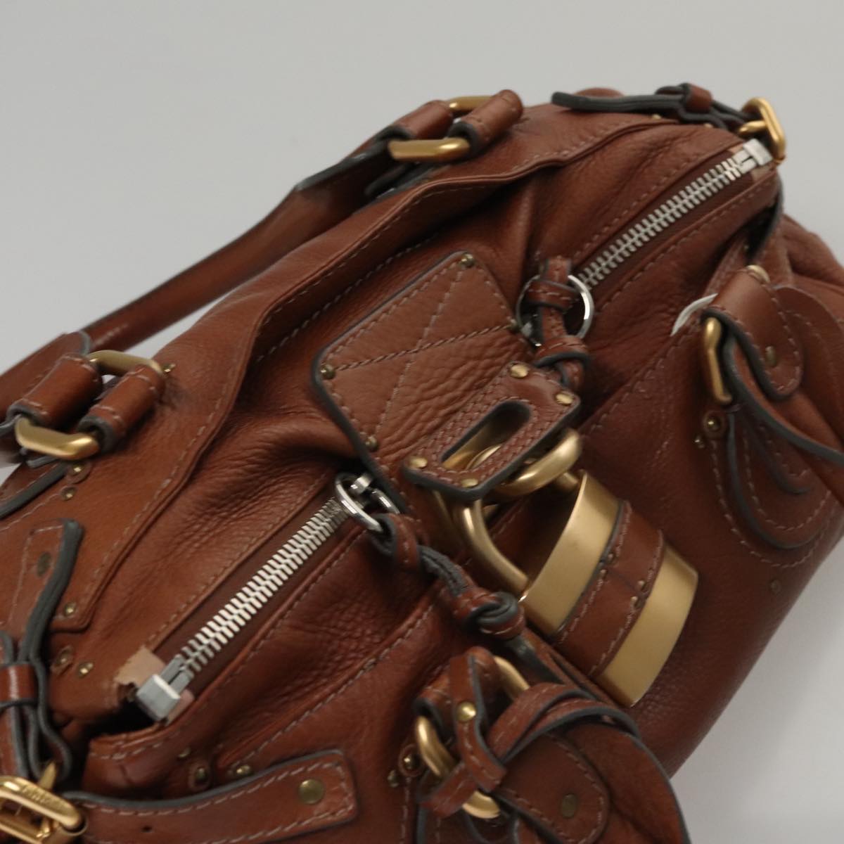 Crisvalux elegant leather Handbag top view