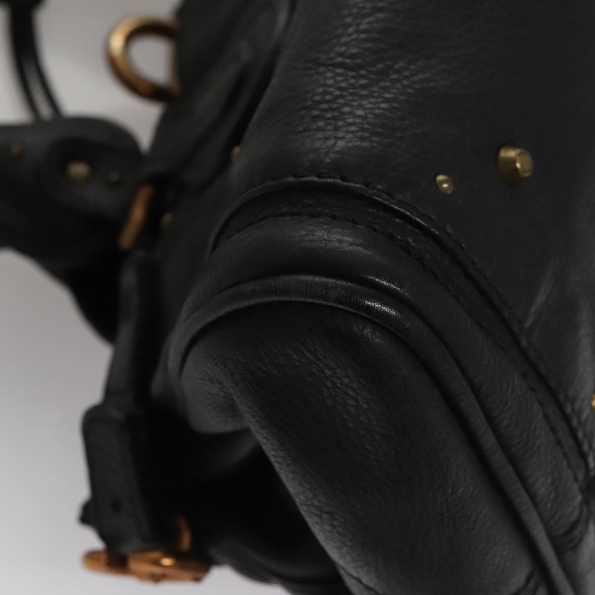 Side view of Chloe handbag Black premium designer bag