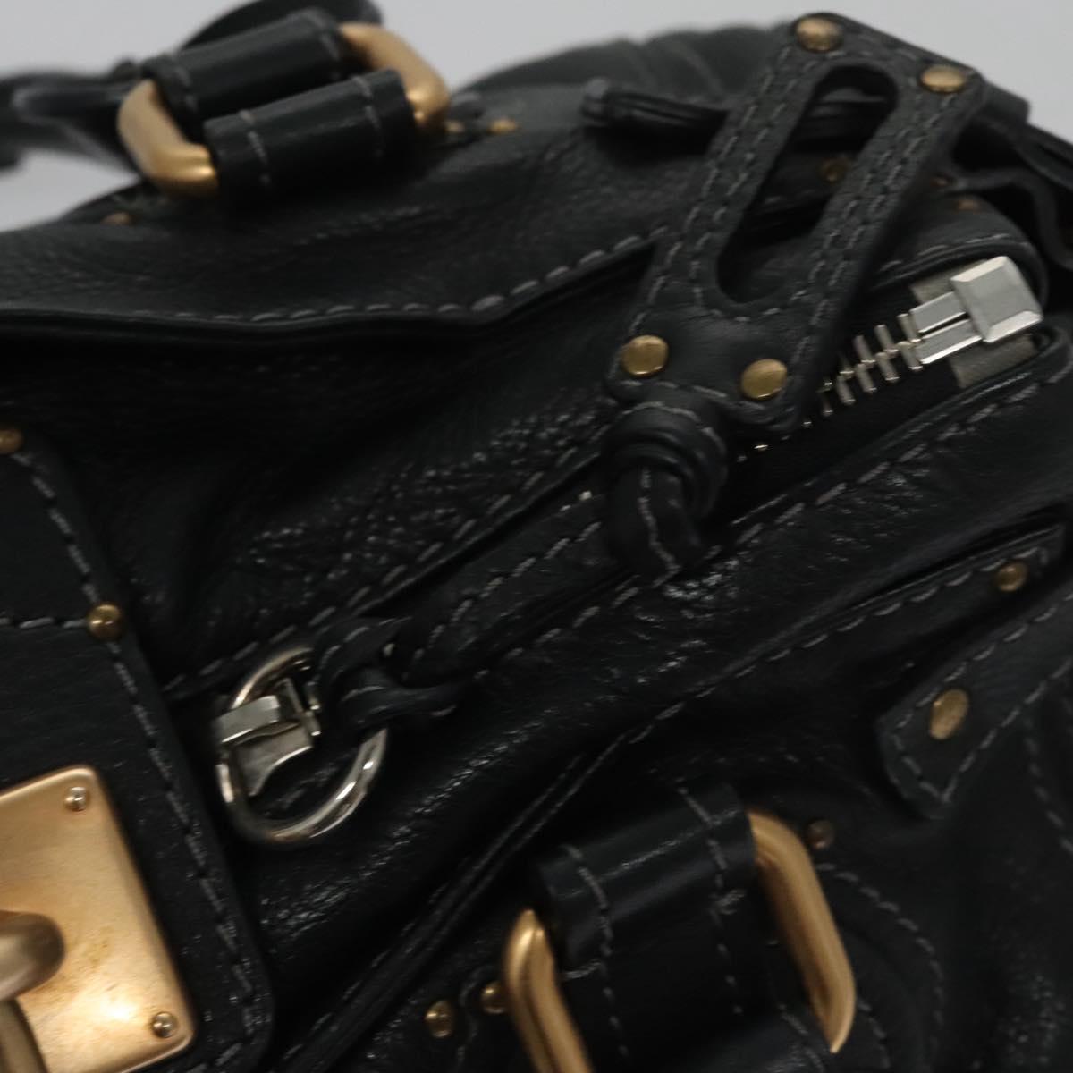 Chloe authentic luxury handbag Black leather craftsmanship