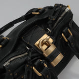 Chloe authentic luxury handbag Black leather craftsmanship