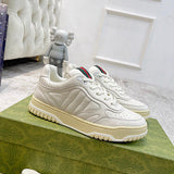 Gucci crisp white luxury sneakers view 11 heritage-inspired look