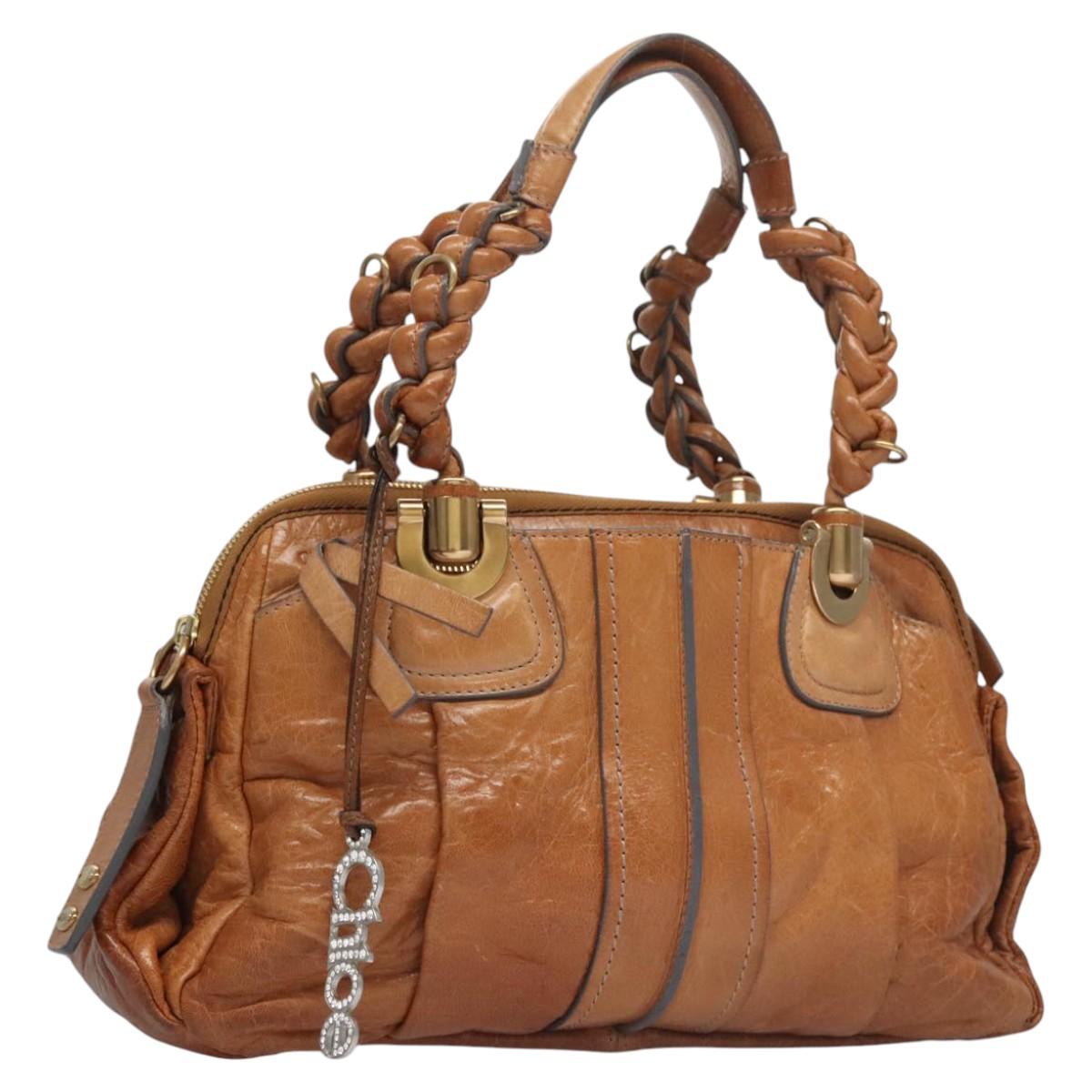 Chloe women's handbag Brown luxury designer leather