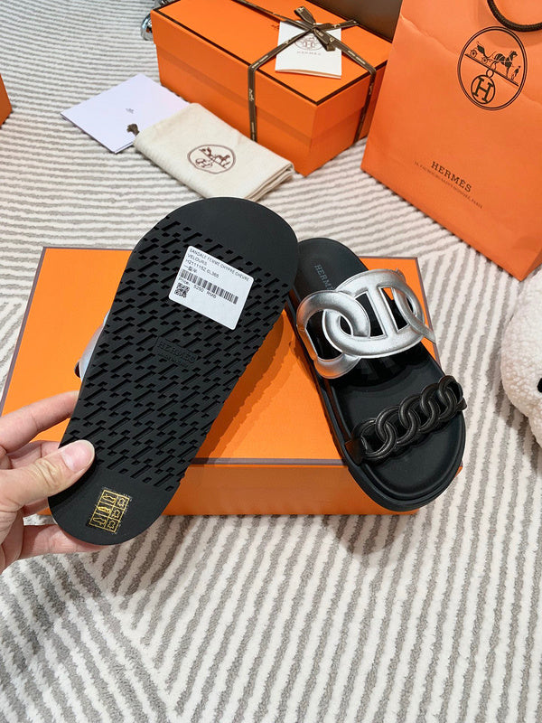 Hermès Beige Ankle Strap Sandals - Back View