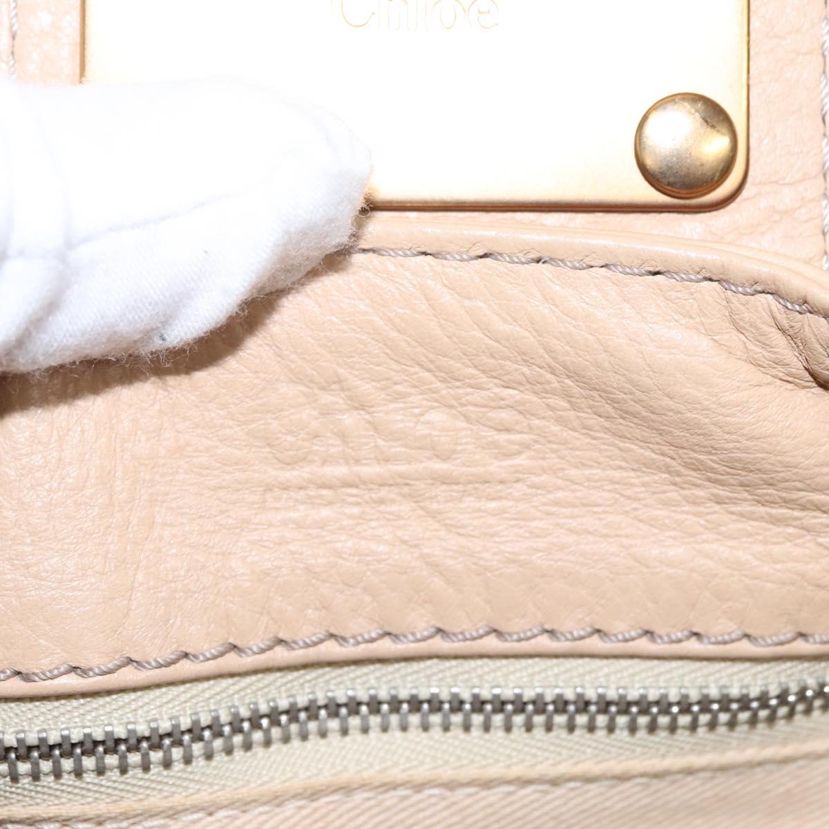 Chloe authentic luxury handbag Beige leather craftsmanship