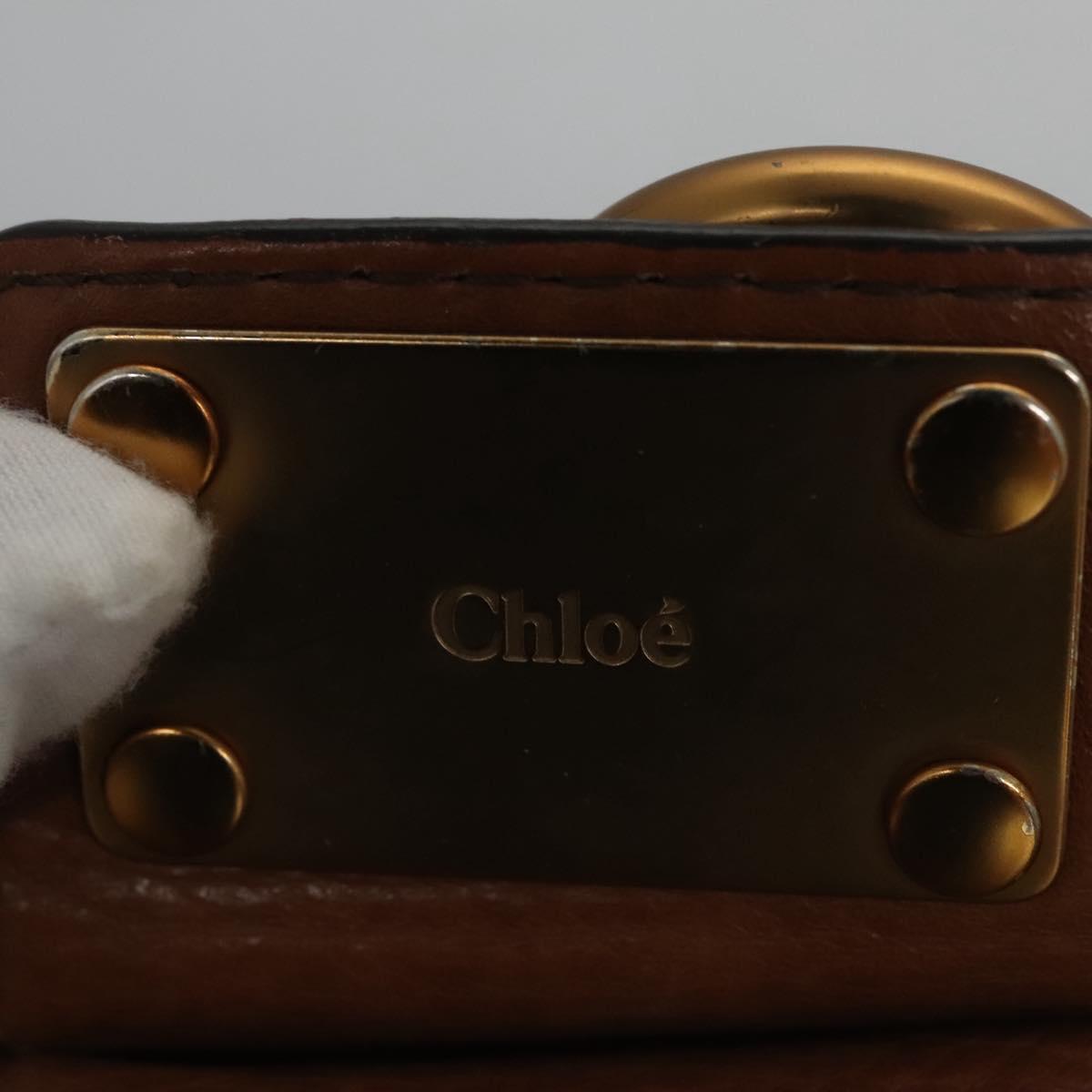 Side view of Chloe handbag Brown premium designer bag