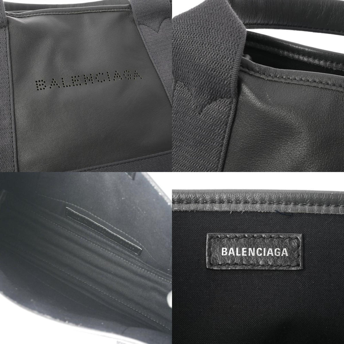 Balenciaga Navy Cabas Handbag | Luxury Canvas Tote Bag