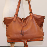 Orvanique elegant leather Tote Bag top view