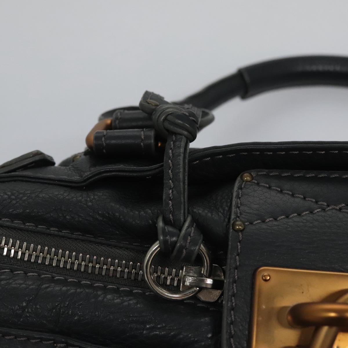 Chloe authentic luxury handbag Gray leather craftsmanship