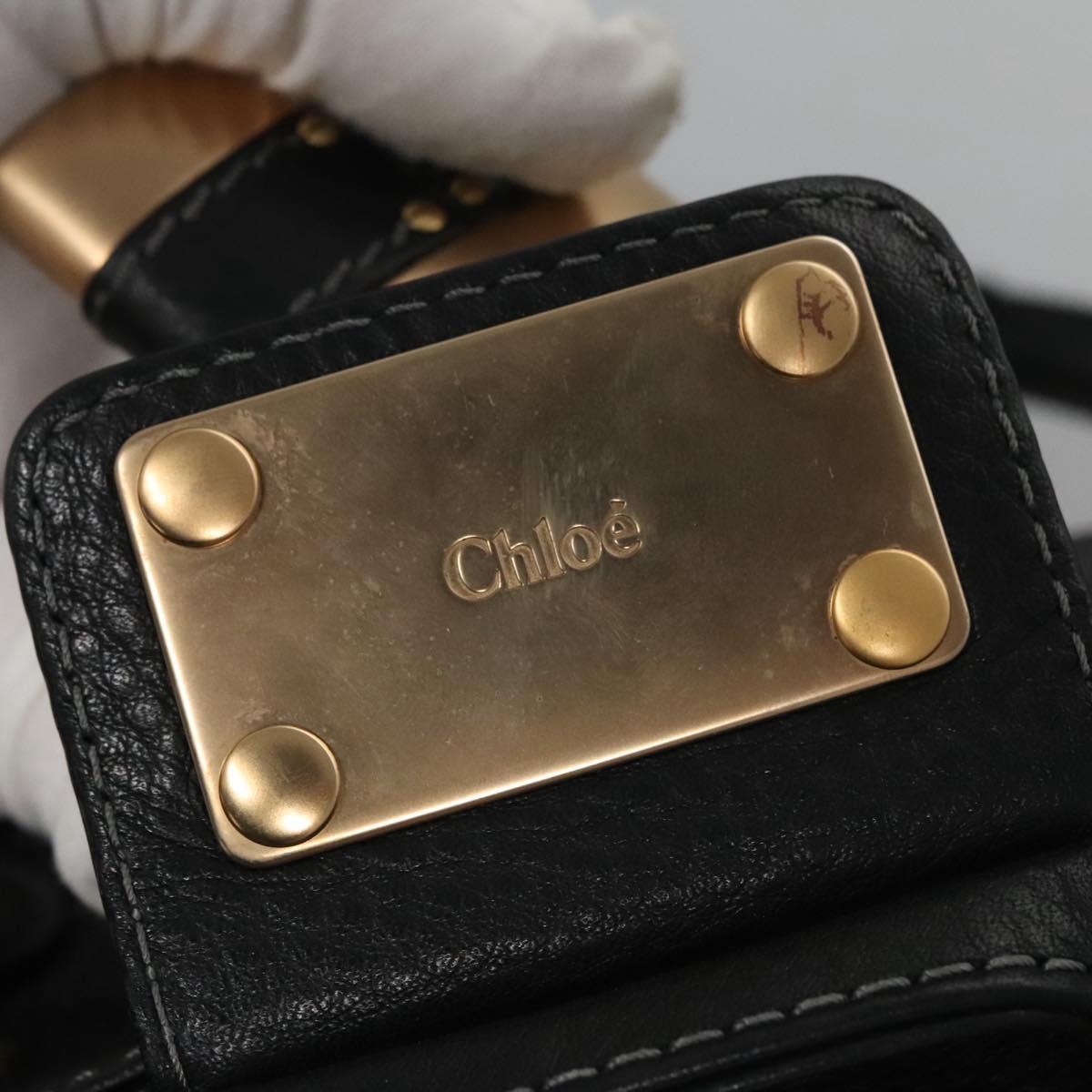 Chloe authentic luxury handbag Black leather craftsmanship