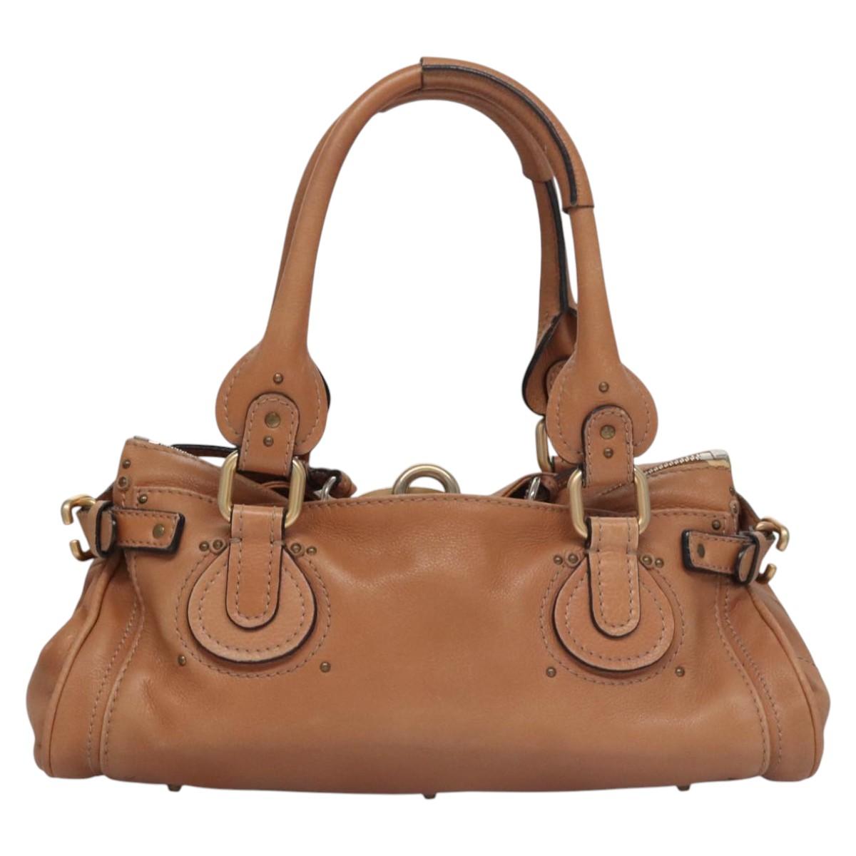 Side view of Chloe handbag Brown premium designer bag