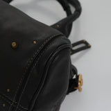 Crystantique elegant leather Handbag back view