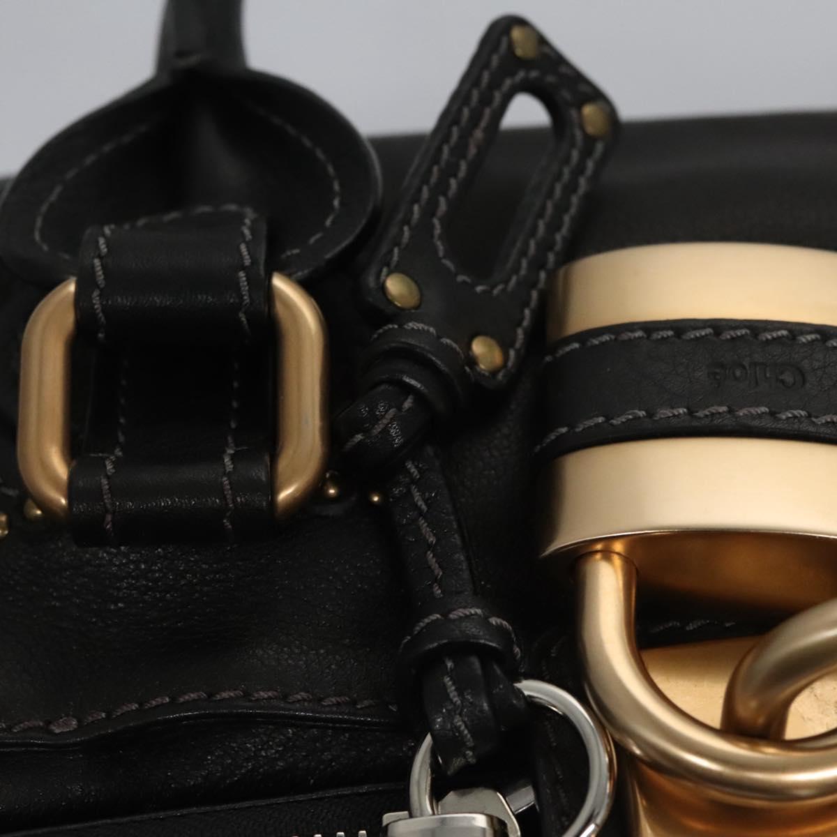 Side view of Chloe handbag Black premium designer bag