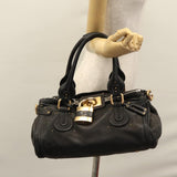 Chloe authentic luxury handbag Black leather craftsmanship