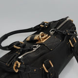 Crystantique elegant leather Handbag top view