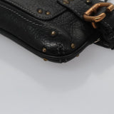 Chloe authentic luxury pouch Black leather craftsmanship