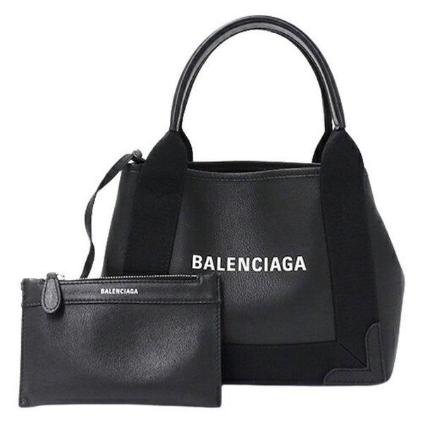 Balenciaga Navy Cabas Handbag | Luxury Canvas Tote Bag