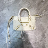 Structured Faux Leather Handbag - Premium Craftsmanship Detailing | Women's Statement Accessory #687 - back view (image 4) of designer-inspired handbag