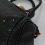 Crystanique elegant leather Handbag flat lay view