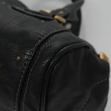 Chloe authentic luxury handbag Black leather craftsmanship