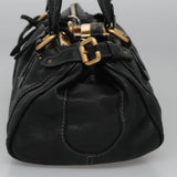 Crystanique elegant leather Handbag top view