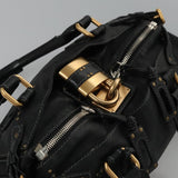 Crystanique elegant leather Handbag top view