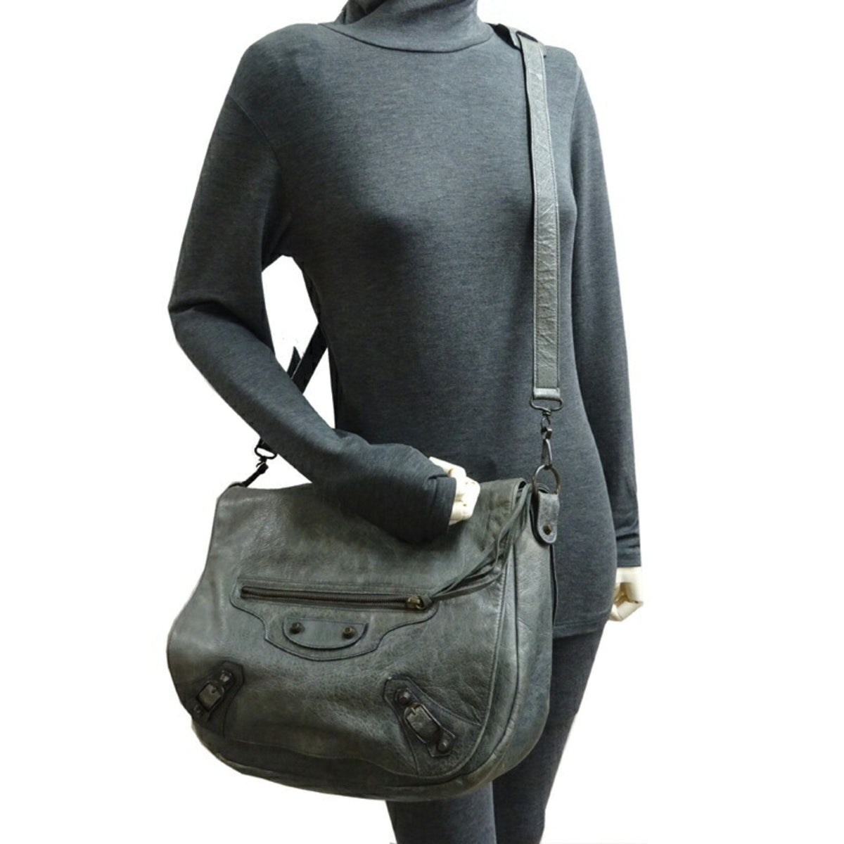 Balenciaga The Folk Shoulder Bag — Designer Shoulder Bag