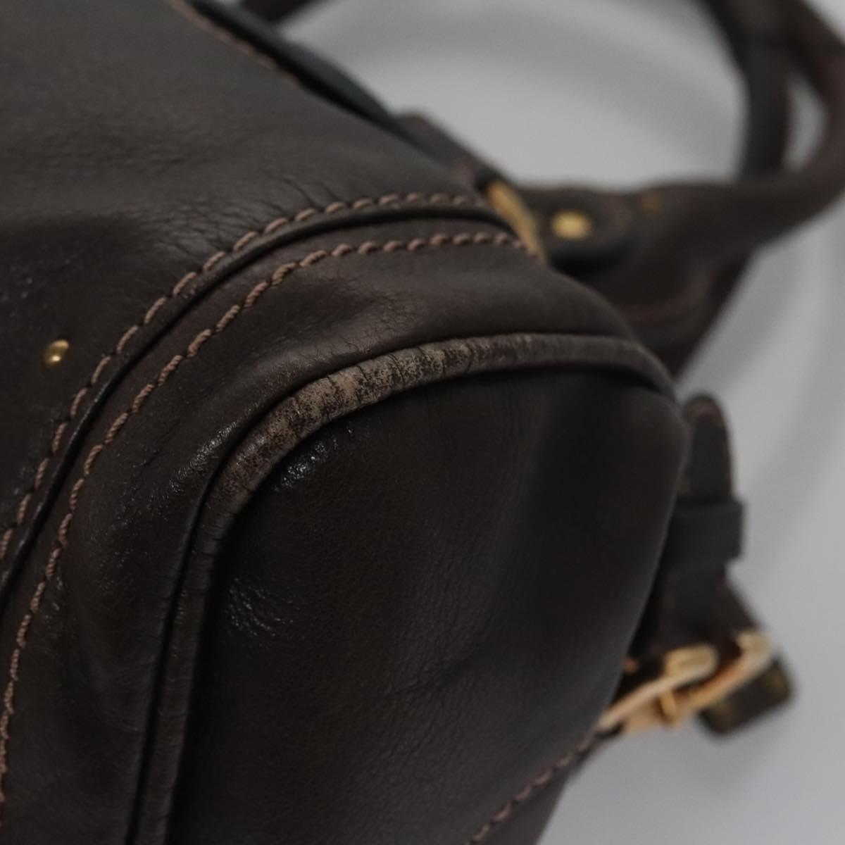 Side view of Chloe shoulder bag Brown premium designer bag
