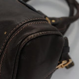 Side view of Chloe shoulder bag Brown premium designer bag