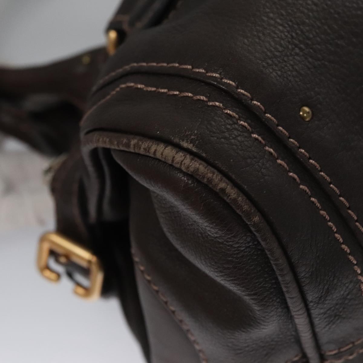 Chloe authentic luxury shoulder bag Brown leather craftsmanship