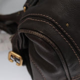 Chloe authentic luxury shoulder bag Brown leather craftsmanship