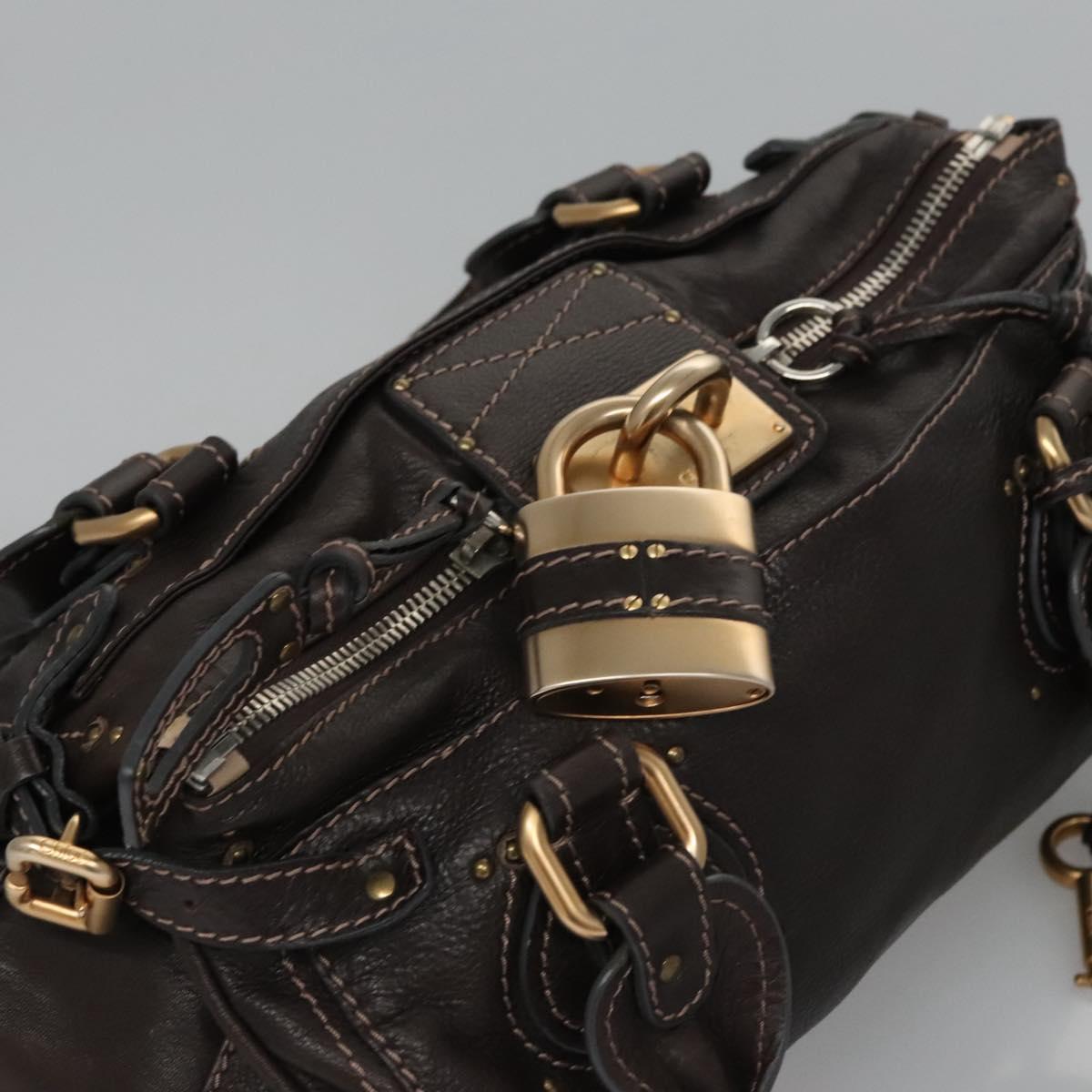 Side view of Chloe shoulder bag Brown premium designer bag