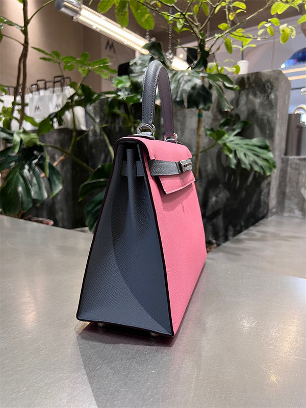 Sophisticated bag shown from front angle