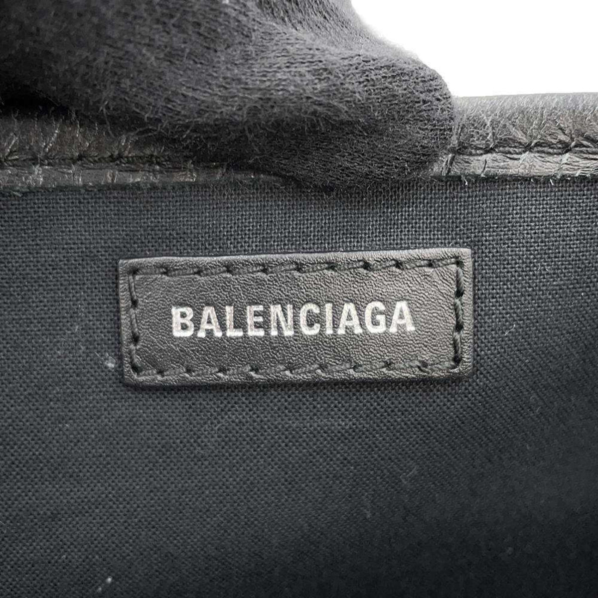 Balenciaga Navy Cabas Handbag | Luxury Canvas Tote Bag
