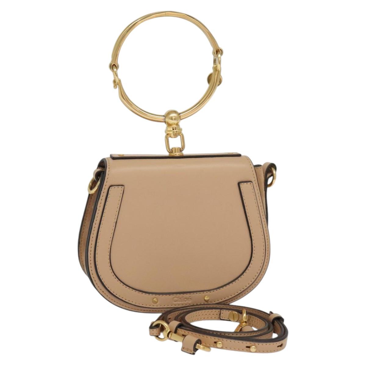 Chloe women's handbag Beige luxury designer leather